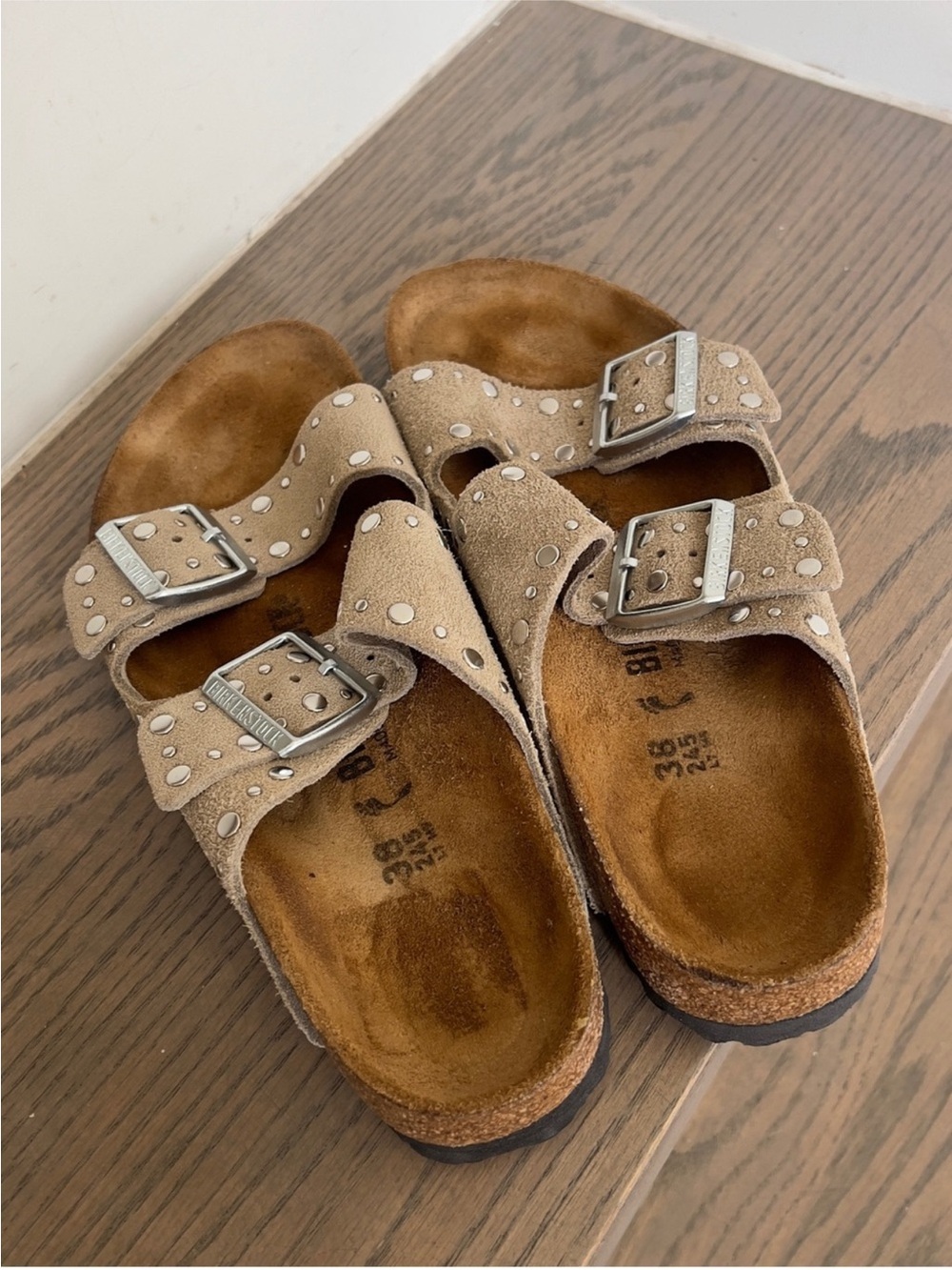 Birkenstock Arizona Riveted Suede Sandals - Picture 3 of 6